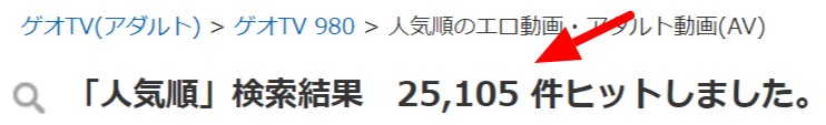 ゲオTV980のアダルト動画